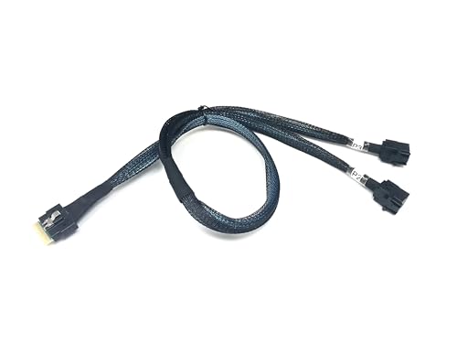 SlimSAS 8i SFF-8654 to 2X Mini SAS SFF-8643 Cable Tri-Mode - 50CM
