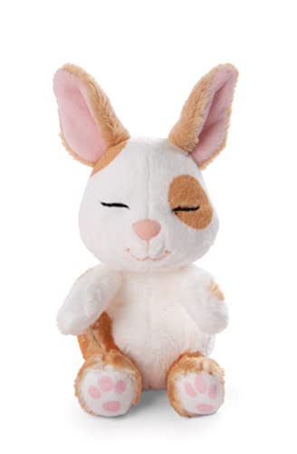 NICI Soft Toy Sleeping Pets Bunny caramel dotted in peach basket 12cm, 12 cm - Image 4