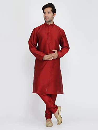 Image of Royal Kurta Men's Silk Blend Kurta & Churidaar Pyjama Set