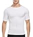 SLIMBELLE® Débardeur Gainant T-Shirt Amincissant pour Hommes Minceur Body Shaper sous-Vêtements - Maillot de Corps Compression pour Perdre du Poids Ventre Plat - Blanc - Taille L