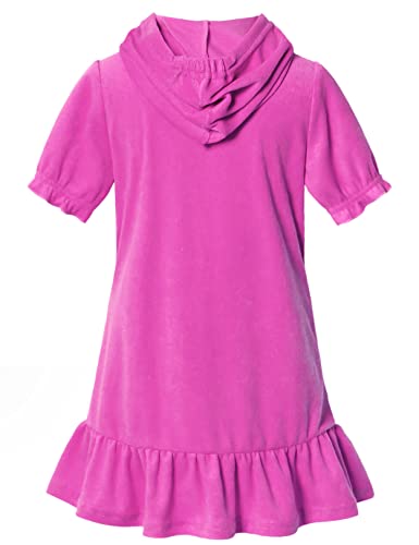 Image of CHILDRENSTAR Girls Swim Coverups Terry Swimsuit Cover-Up Hooded Zip-Up Beach Robe
