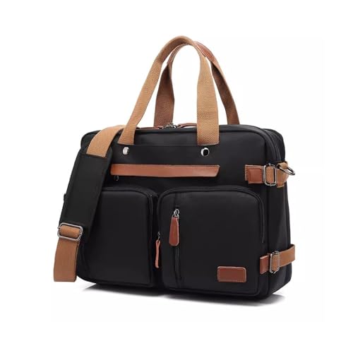 Sac ordinateur portable 15.6 pouces noir avec grande capacité et bandoulière