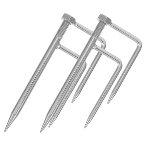 Toyvian 2 Pezzi Picchetto per Ombrellone da Spiaggia Ancoraggio Resistente per Ombrelloni Esterni per Ombrelloni da Patio Design Portatile e Sostenibile per attività all