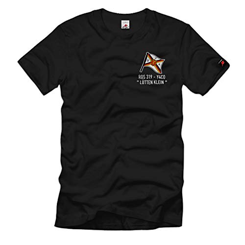 T-shirt pour appareil photo DDR Marine imprimé en noir taille XX-Large