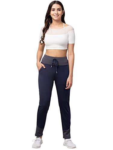 Image of BLUECON Women's Slim Fit Polyester Trackpants (Combo Pack of 2)