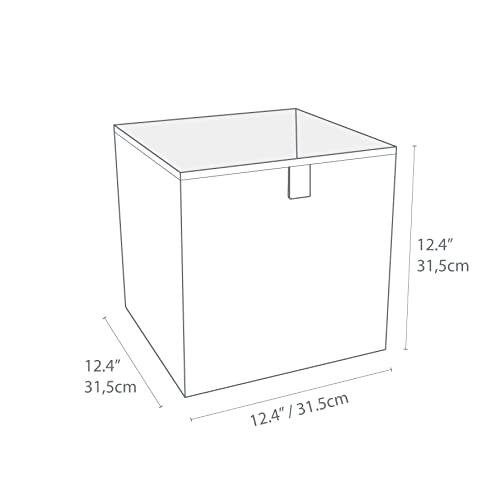 Cube de rangement Bigso Box design suédois en polyester gris x2 - 8