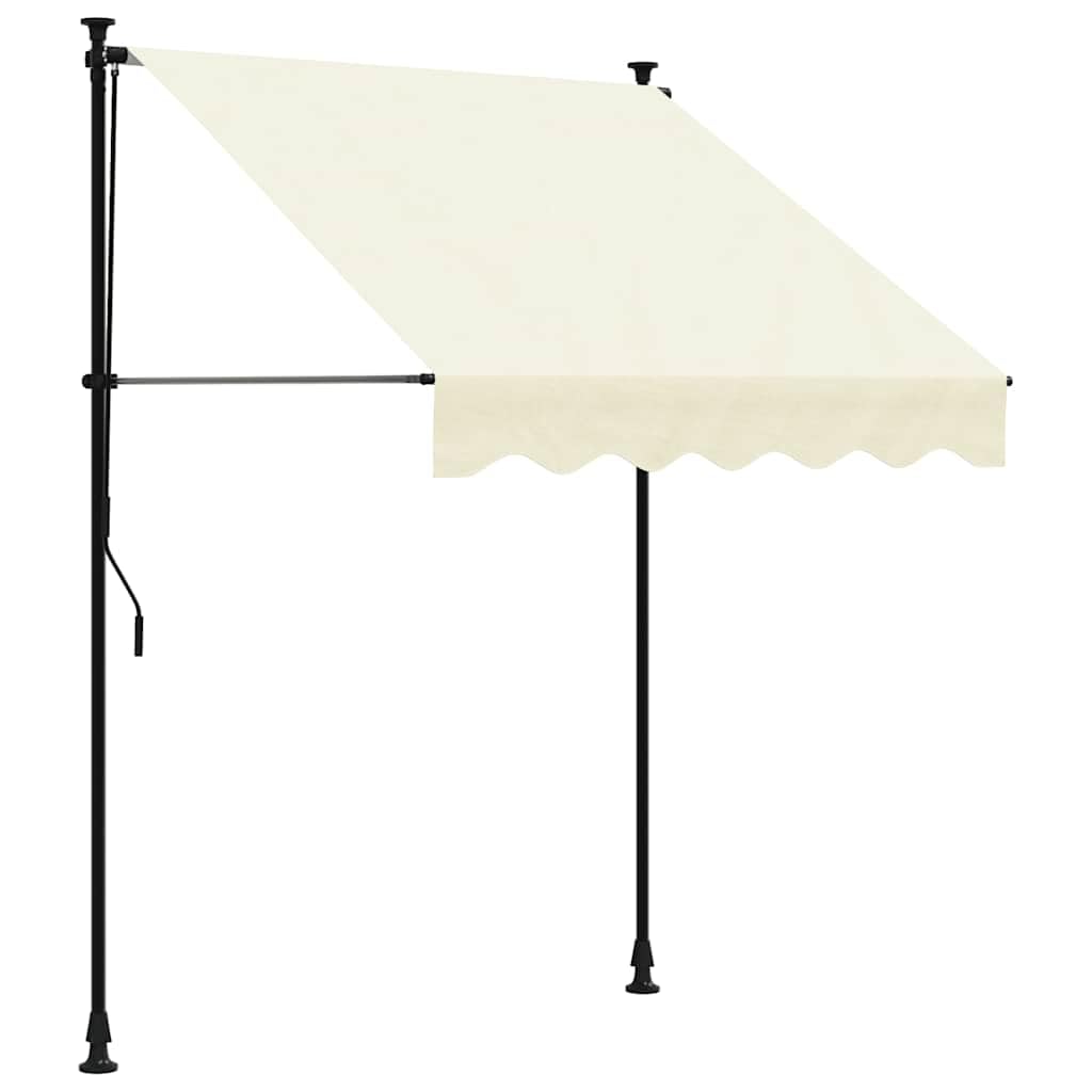 Chowany baldachim kremowy 150x150 cm Stal