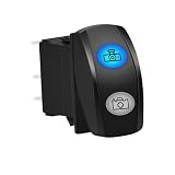 DASHCAM & Rear Camera Rocker Switch 7PIN DPDT ON Off ON Front Camera Rear Camera Blue Led 3 Positions Waterproof for 12V Marine Boat Car Vehicles Accessories