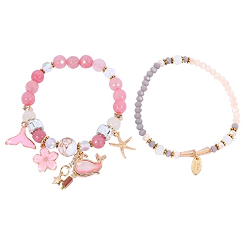 Pulsera de cuentas doble capa para niña y collar marino ideal para regalo