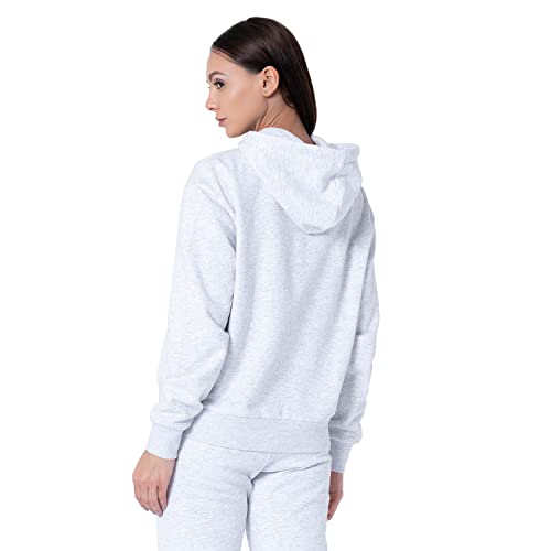 Image of Mode By Red Tape Women's Grey Melange Printed Hoodie