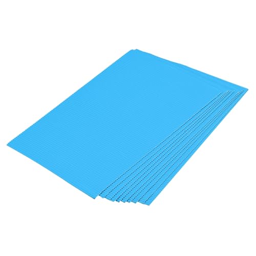 Papier ondulé bleu lac loisirs créatifs feuille carton cannelé A4