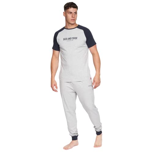 Photo de Duck & Cover Ensemble pyjama pour homme en coton avec haut et bas, Vianney/gris chiné, XXL