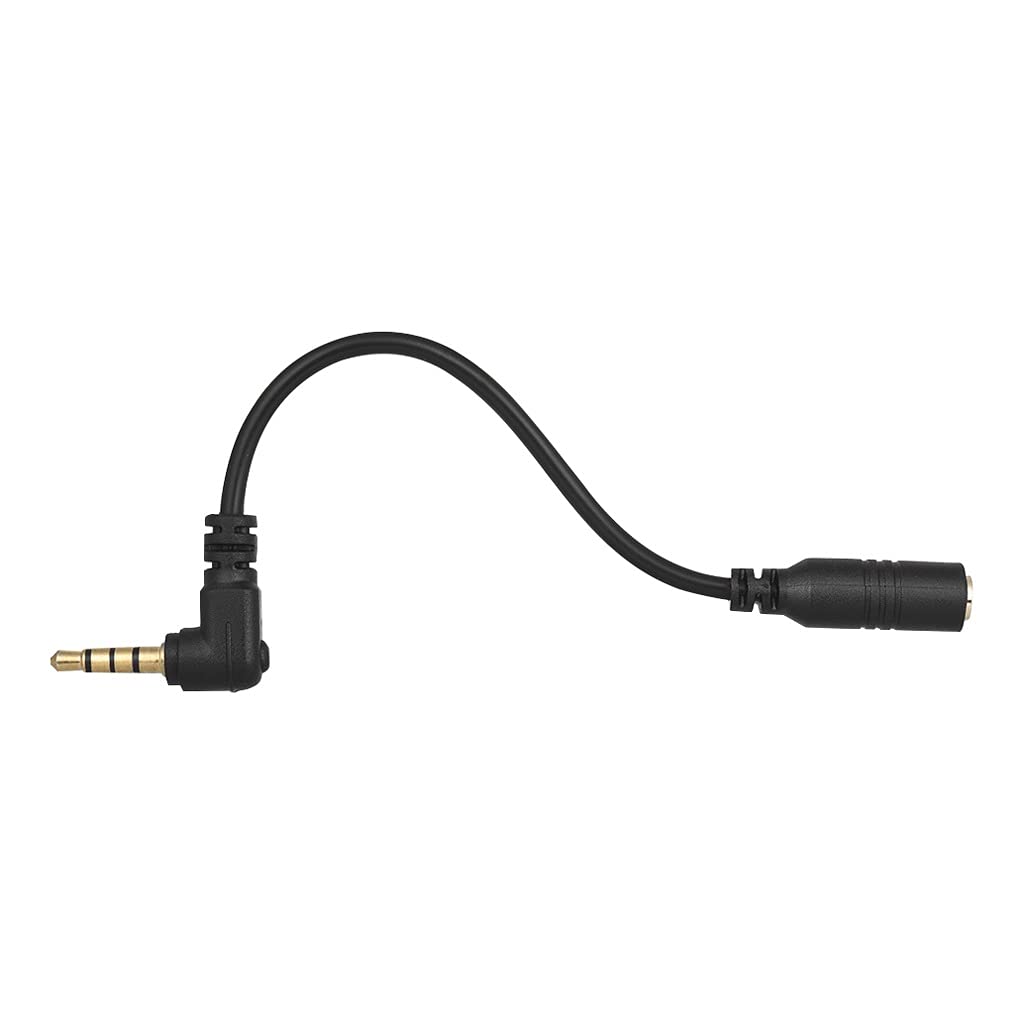 YUTR 3.5mm 3 Pole Female to 4 Pole Male Microphone Adapter Stereo Audio Cable Microphone Adapter for Smart Phones
