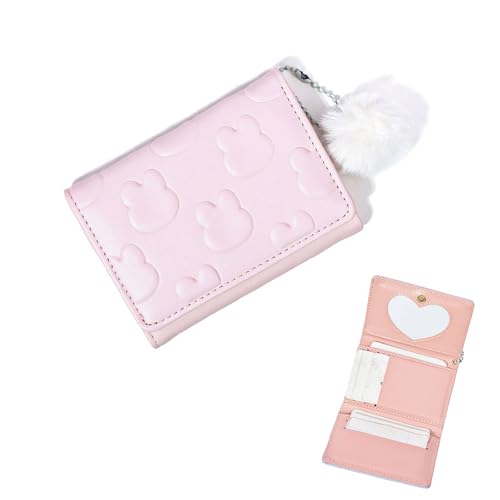 Women Wallet Simple Trifold Wallets PU Leather Purse Short Wallet Small Trifold Cash Card Holder Bag Compact Wallets2