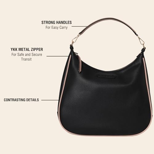 Image of The Gusto Stella Women Hobo Bag|Vegan Leather Shoulder Sling Bags|Ladies Stylish Shoulder Hand Bag with Zipper Closure|Office College Travel Casual Everyday Use