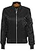 Urban Classics Damen Basic Bomber Jacket – Klassische Übergangsjacke im Regular Fit mit Ärmeltasche, Reißverschluss und kontrastfarbenem Innenfutter für Streetwear & Freizeit,Schwarz,XL