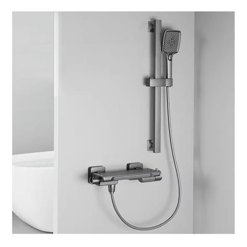 Glyyr S112921-Gun Gray Badewannenarmatur mit Handbrause