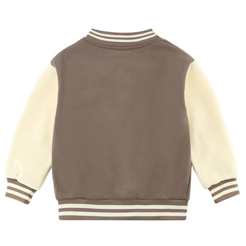 Image of Kids Baseball Jackets School Varsity Uniform Cotton Leisure Fashion jackets Boys Girls Jackets for 2-7 Years