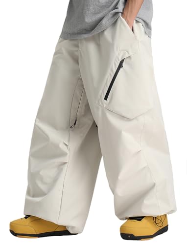 GSOU SNOW Womens Mens Snow Pants Baggy Snowboard Ski Pant Loose Waterproof...