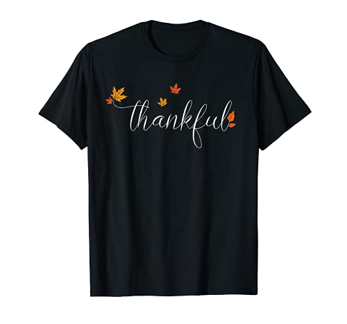 Thankful Autumn Fall Thanksgiving Shirt for Men Women Kids T-Shirt