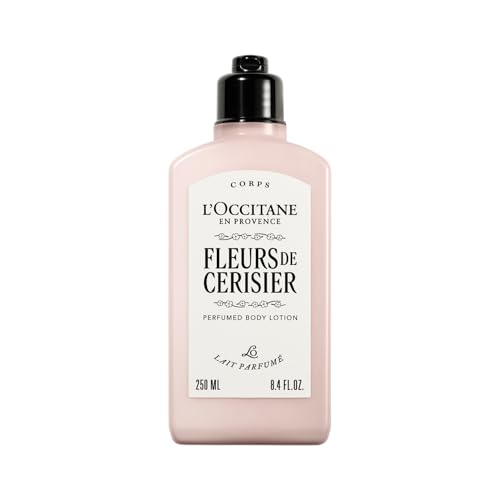 L'Occitane Cherry Blossom Shimmering Lotion : Fruity and Floral Scent | Moisturizing | Softening | Enhance Glow | Vegan