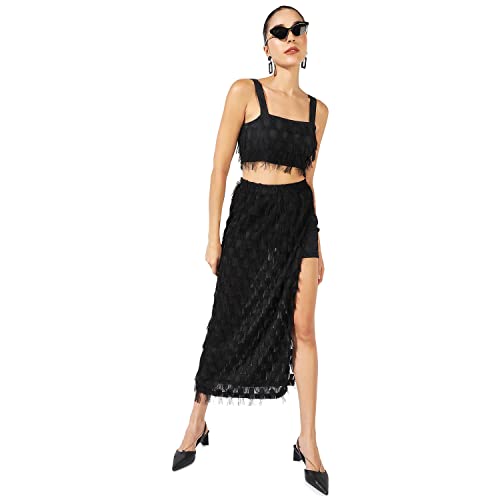 Image of Campus Sutra Women's Co-Ord Set For Casual Wear | Polyester Breathable Fabric Clothing Set Crafted With Comfort Fit And High Performance For Everyday Wear |
