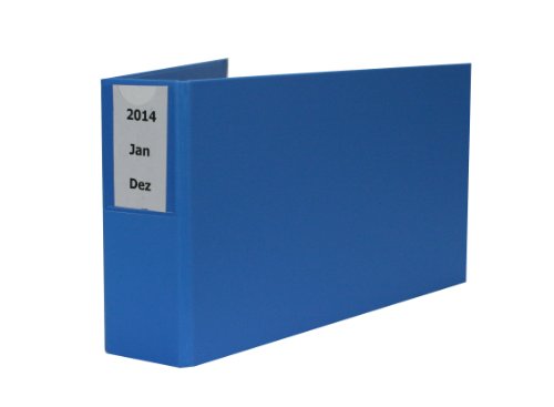 Bankauszugsordner/Ordner für Kontoauszüge mit Beschriftungstasche blau