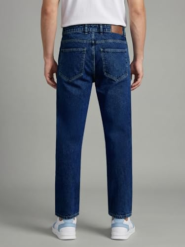 Image of Urbano Fashion Men's Relaxed Fit Washed Denim Jeans Non-Stretchable