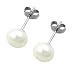 Produktbild Unbespielt Ohrstecker Süßwasserzuchtperle für Damen 925 Silber 7 mm inklusive Schmuckbox Ohrschmuck Ohrringe