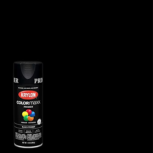 Image of Krylon 5581 Colormaxx Aerosol Paint, 12 Ounce (Pack of 1), Black
