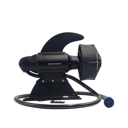 YHMMYSHX Electric Fin with DC24V 12V Battery Stand Up Paddle Board Push Motor Brushless Underwater Thruster for SUP Surf Kayak for Inflatable,Paddle Boards,Fishing Boats(12VmotorAndcable1.3M)