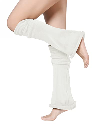 WODECASA Girls Kawaii Leg Warmers Knitted Flared Leg Sleeves Goth Crochet Baggy Cuff Ankle Heap Socks