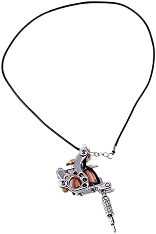 Fashionable Mini Tattoo Machine Shape Necklace Tattoo Supply Necklace Pendant Gift Tattoo Machine Pendant
