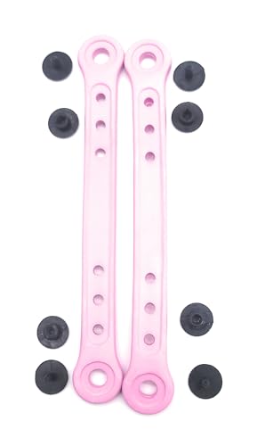 Snappy Shoe Rivets Kid Size Replacement Straps for Croc Clogs also built in Charm Holder and Bonus Rivets (7 inches pink pink)