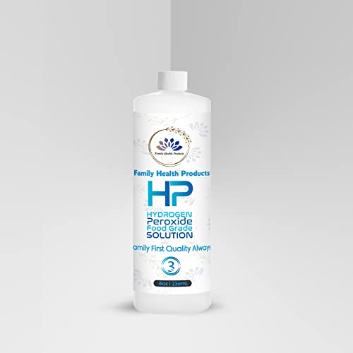 Family Health Products Food Grade Hydrogen Peroxide 3% Pure Natural Cleaner Solution 8oz Bottle