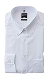 OLYMP Hemd Luxor, Weiß, Modern Fit, Bügelfrei, Knitterfrei, 100% Baumwolle, Button-Down (42)