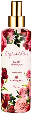 Mahogany Banho Perfumado English Rose, Fragrância Floral, 350ml