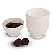 Coza Design- Eco Friendly Plastic Bowl for cereal, dessert, ice cream, soup (Microwave and Dishwasher Safe) (10 oz., White)