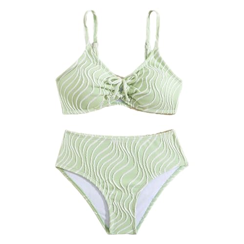 Maillot de bain fille 3 pièces imprimé extensible comprenant short et haut de bain