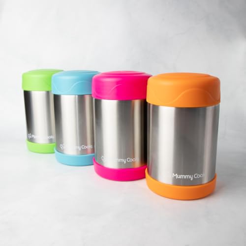 Mummy Cooks 450ml Insulated Food Flask (450ml Food Flask Orange)
