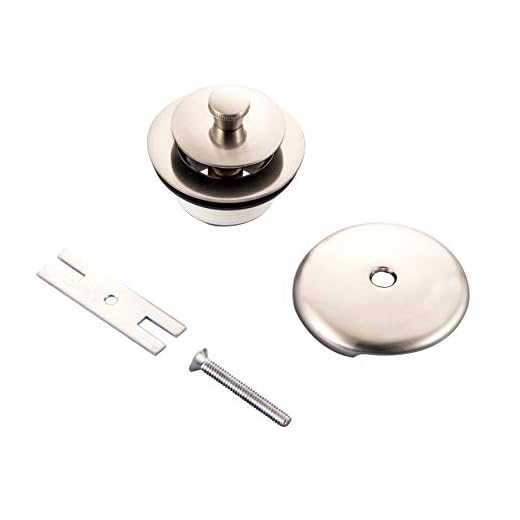 SIIKEYE Tub Drain with Bathtub Strainer, Cover, Trip Lever Overflow Face Plate and Screw