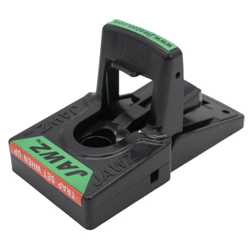 JT Eaton 409 Jawz Indoor Plastic Mouse Trap for Solid or Liquid Bait, Instant Kill Mouse Traps, No-Touch Disposal with Trap Set Indicator 6-Pack