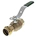 Viega 3/4" Press x FPT ProPress Bronze Full Port Ball Valve w/Lockable Metal Handle (Lead Free),Brown,79975