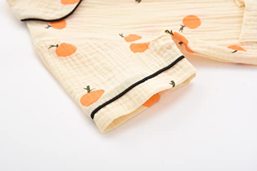 Image of BINIDUCKLING Toddler Pajama Set Short Sleeve Sleepwear Boy Girl Button Down Pjs Cotton Loungewear Nightclothes
