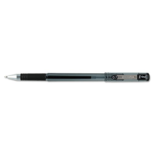 Bolígrafo Zebra Z-Grip Gel tinta negra mediano docena miniatura 2