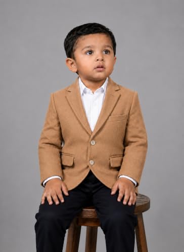 Image of SaintX Kids Boys Premium Blazer | Stretchable Structured Performance Grade Fabric | Fully Lined | Slim Fit | Formal & Casual Multi-Purpose Coat (1-14 Years KB02)
