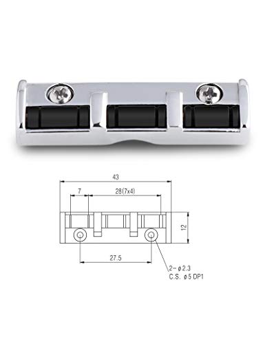 Holmer 6 String Metal Guitar Roller Nut 3 Saddles With Screws Compatible With Strat Or Tele Electric Guitar Chrome. #TOP1