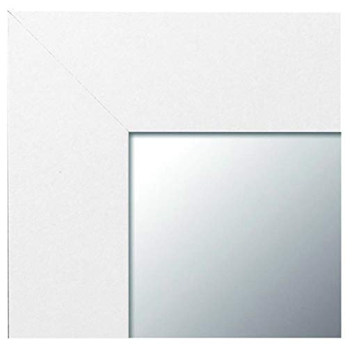 -Espejo Fabricado en España- Espejo Decorativo de Pared 64x84 Modelo 142 Blanco, Ideal para salón, Dormitorio, vestidor, baño o Pasillo (64X84, Blanco)