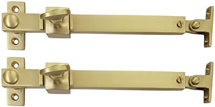 Adonai Hardware "Hodaiah" Brass Heavy Duty Telescopic Casement Latch Lock Sliding Window Stay Adjuster (7.4 Inch x 2 Pack) Sturdy, DIY, Window Hardware Accessories Fittings