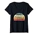 Damen Retro Tischfußball Kickern - Vintage Tischkicker Wuzzler T-Shirt mit V-Ausschnitt